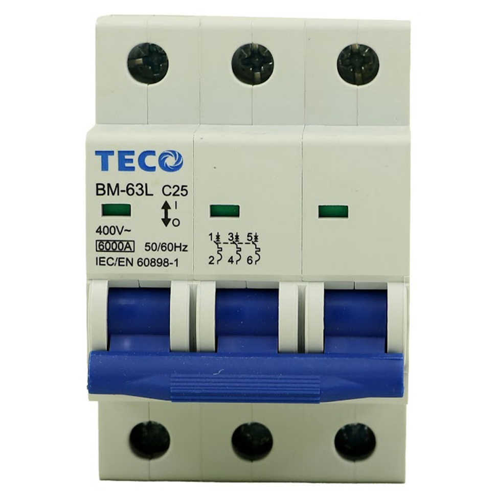 فیوز مینیاتوری 6 آمپر سه فاز تکو FCBM-63LC-3006