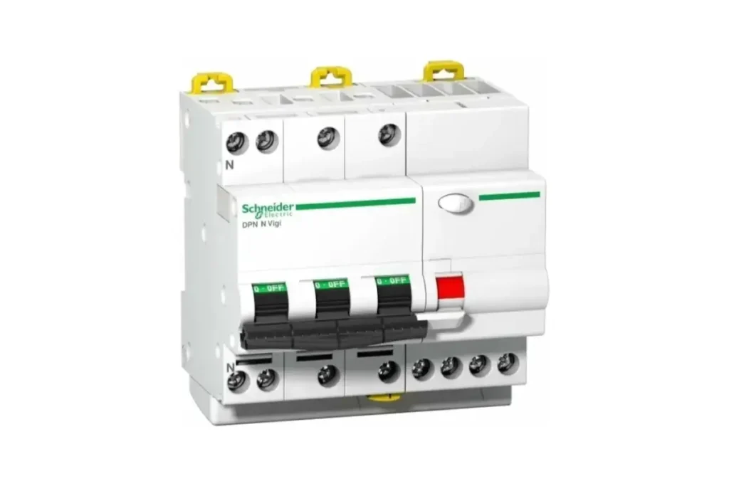 نقشه نصب کلید محافظ جان تک فاز